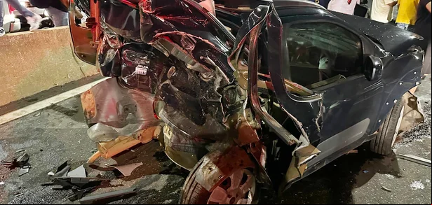 Acidente na BR 316 deixou carro totalmente destruído