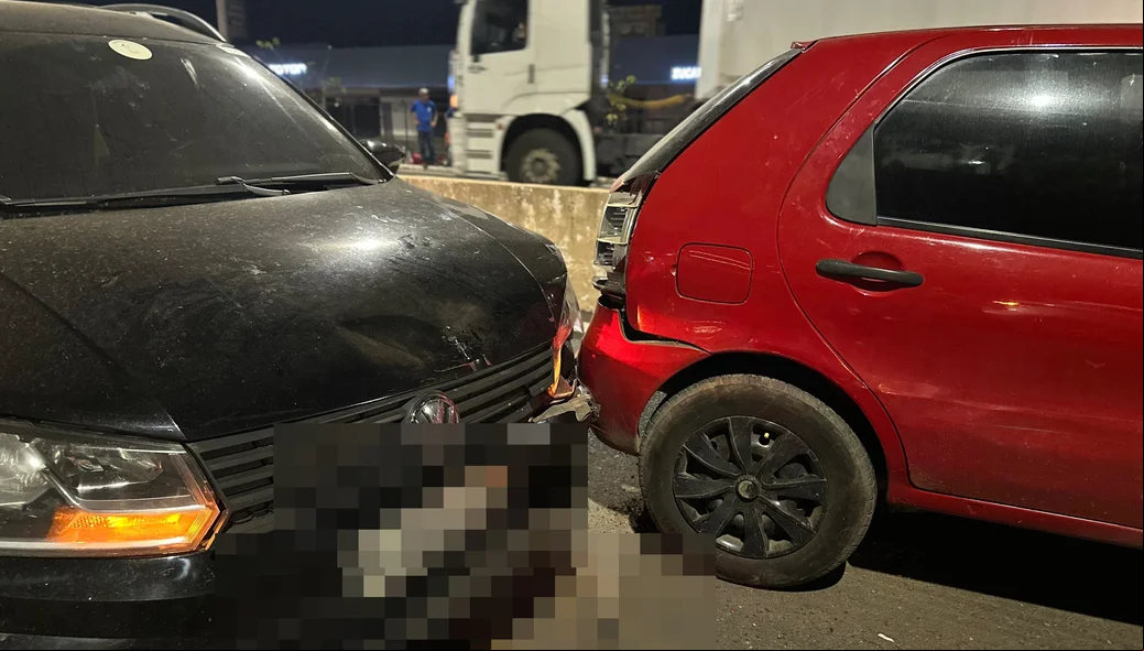 Carros envolvidos no acidente