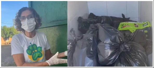Falta de coleta de lixo em abrigo de animais em Teresina